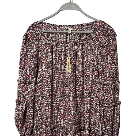 MAX STUDIO WOMENS SIZE MEDIUM FLORAL PRINT SHIFT MINI DRESS PINK WHITE NEW - Picture 4 of 11